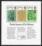1980 St. Helena.  MS.365  London International Stamp Exhibition.  Mini Sheet. U/M (MNH)
