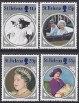 1985 St Helena.  SG.454-7  Life & Times of Queen Elizabeth the Queen Mother. set 4 values U/M (MNH)