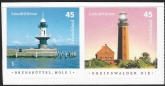 2005  Germany. SG.3366a-7  Lighthouses  2values S/Adhesive  ex booklet U/M (MNH)