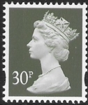 Y1694  30p 2B  deep olive grey from booklets Walsall  U/M (MNH)