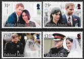 2018 Falkland Islands SG1405-8 Royal Wedding Set of 4 Values U/M (MNH)