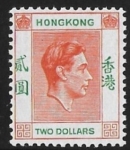 1938 Hong Kong SG.157 $2 red-orange and green M/M