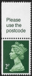 X1050  2p phos  deep green  imperf left. ex booklet  Walsall  U/M (MNH)