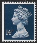 X1051 14p RB  deep blue imperf left. ex booklet  Walsall  U/M (MNH)