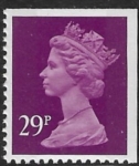 X1054  29p 2B deep mauve  imperf top & right. ex booklet. Walsall U/M (MNH)