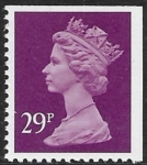 X1055  29p phos deep mauve imperf top & right. ex booklet  Walsall U/M (MNH)