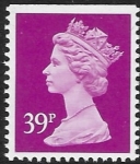 X1058   39p  phos.  bright mauve imperf top Walsall. ex booklet  U/M (MNH)
