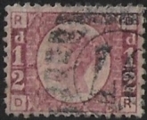 SG.48/9  ½d red plate 9 corner letters DR  fine used