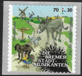 2017  Germany SG.4105 The donkey,the dog,the cat and the Cock on the road to Bremen. s/adhesive ex coil. U/M (MNH)