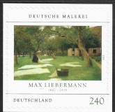 2013 Germany SG.3821  'Die Rasenbleiche' (The Bleaching). painting by Max Leibermann. self adhesive ex booklet. U/M (MNH)