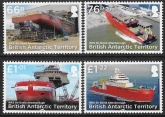 2018 British Antarctic.  SG.762-5  Construction of RRS  Sir David Attenborough. Polar Research Ship. set 4 values . U/M (MNH)