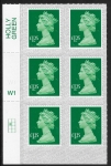 U2938  £1.25 green M18L  cyld. W1 grid position R2 C1   SBP T2 L/s  Walsall/ISP U/M (MNH)