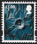 W 127   £1.00  2B  daffodil  Cartor  U/M (MNH)