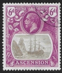 1924 Ascension.  SG.16  6d grey-black and bright purple. fine used.