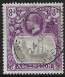 1924 Ascension.  SG.17  8d  grey-black and bright violet. fine used.