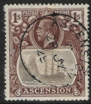 1924 Ascension.  SG.18  1s  grey-black and brown. fine used.