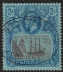 1924  Ascension.  SG.19  2s  grey-black and blue/blue.  fine used.