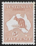 1913 Australia  SG.8  5d chestnut.  lightly mounted mint.