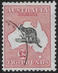 1934 Australia  SG.138  £2  black and rose.  fine used.