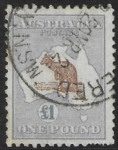1916  Australia  SG.44  £1 chocolate and dull blue.  fine used (few missing perfs)