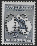 1913  Australia  SG.O4  2½d indigo perfin 'OS'  lightly mounted mint.