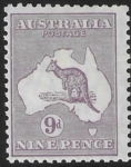 1929  Australia  SG.108   9d  violet  mounted mint.