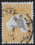 1918  Australia  SG.42  5/- grey and yellow  used.