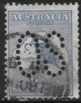 1913  Australia  SG.O8   6d ultramarine (die2) perfin 'OS'   fine used.