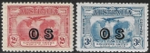 1931  Australia  SG.O123-4  'Kingsford Smith's Flights' 2 values U/M (MNH)