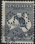 1915  Australia  SG.O44  2½d deep blue perfin OS  fine used.