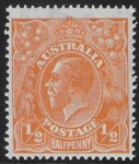 1927  Australia  SG.85  ½d orange  perf 14  U/M (MNH)