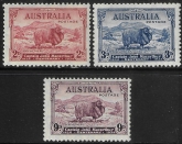 1934  Australia  SG.150-52 set 3 values U/M (MNH)