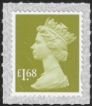 U2951   £1.68  2B  pale yellow olive  M20L  SBP  T3  Walsall  U/M (MNH)