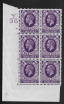 N57  3d violet  cyld.13  Y36  perf 5(E/I) unmounted mint (MNH)