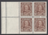 1935  Canada  SG.342b  2c brown  booklet pane of 4 + 2 labels (nicely centred) mounted mint.
