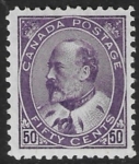 1908  Canada SG.187  50c deep violet  mounted mint.