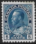 1911  Canada  SG.206  5c indigo  mounted mint.