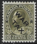 1915 Canada  SG.226  20c olive-green overprinted 'WAR TAX'  (expertised) mounted mint.