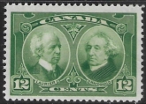 1927  Canada  SG.272   12c green 'Laurier & Macdonald'  U/M (MNH)