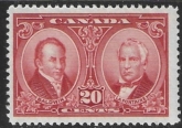 1927 Canada.  SG.273  20c carmine -  R.Baldwin & L.H. Lafontaine  U/M (MNH)