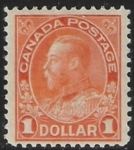 1923  Canada SG.255  $1 brown-orange mounted mint.