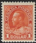 1923  Canada SG.255 (Unitrade 122b)  $1 deep - orange mounted mint.