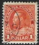 1923  Canada SG.255 (Unitrade 122b)  $1 deep - orange fine used..