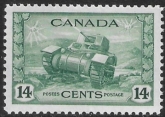 1943  Canada  SG.385  14c dull green nicely centred  U/M (MNH)