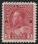 1924 Canada  SG.248a  3c carmine die II  U/M (MNH)