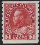 1925 Canada  SG.258b  3c carmine imperf x perf 8 Die II  lightly mounted mint.