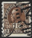 1916 Canada  SG.243  2c deep brown Die II  good used