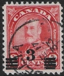 1932  Canada  SG.314  3c on 2c scarlet die I  fine used