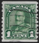 1931  Canada  SG.305 1c green  die 1 imperf x perf 8½  fine used
