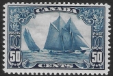 1929 Canada SG.284  50c blue 'Bluenose'.  mounted mint.